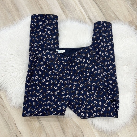 Boden Geometric Half Rainbow Navy Chino Pants Size 6 - Picture 1 of 5